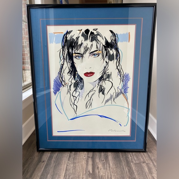 DENNIS MUKAI-CAREN PETERSON 'BLUE EYES' LITHO-HAND SIGNED - Picture 1 of 3